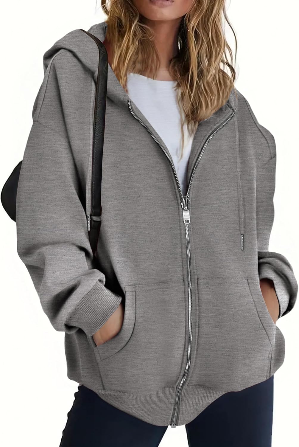 ZEAGOO Hoodies Women Zip Up Hoodie Oversized Sweatshirt Fleece Jackets Spring Fall Winter Coats 2026 Fashion