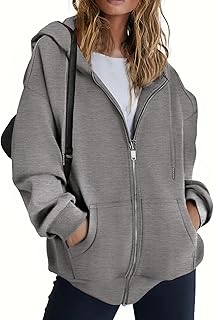ZEAGOO Hoodies Women Zip Up Hoodie Oversized Sweatshirt Fleece Jackets Spring Fall Winter Coats 2026 Fashion