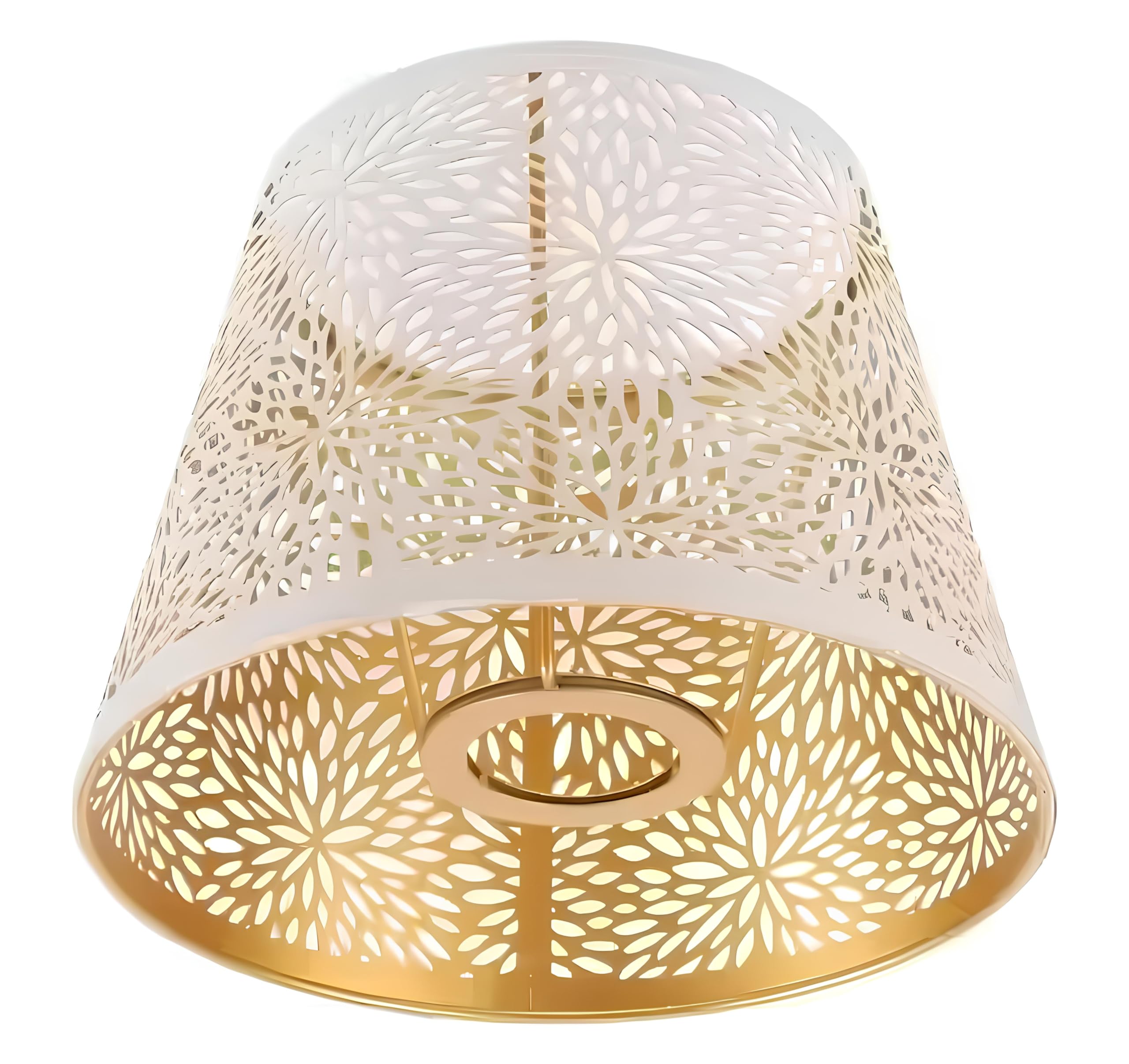 Lampenschirme für Tischlampe, Klein Lampenschirm Stehlamp Eisen Kunst Hohles Design Schatten Kronleuchter E26 E27 Weiß Schutzhülle für Pendelleuchte Wandleuchte Dekoration