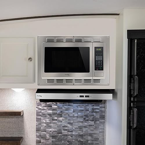 Miniatura 2 de RecPro Microondas de convección RV de acero inoxidable de 1.1 pies cúbicos  120 V  Microondas  Electrodomésticos  Reemplazo directo para punta alta