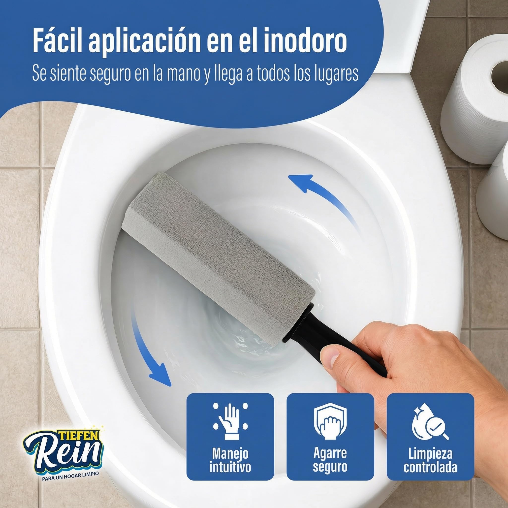Piedra Pómez WC Profesional 4x – Piedra Pómez para Limpieza WC contra Cal y Manchas, Alternativa a Limpiador aseo, Antical y Piedra Blanca Limpieza para Limpieza Baño y Productos de Limpieza Hogar