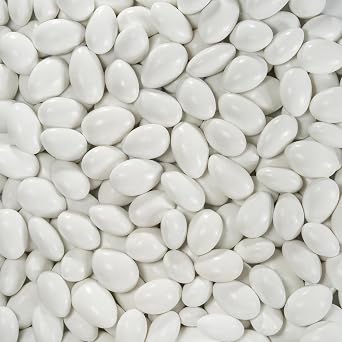 Smarty Stop Jordan Almonds Candy Pastel Candy-Coated Almonds, Edible Confectionery Snack White - Pastel Colors, 10 Pound Pack of 1