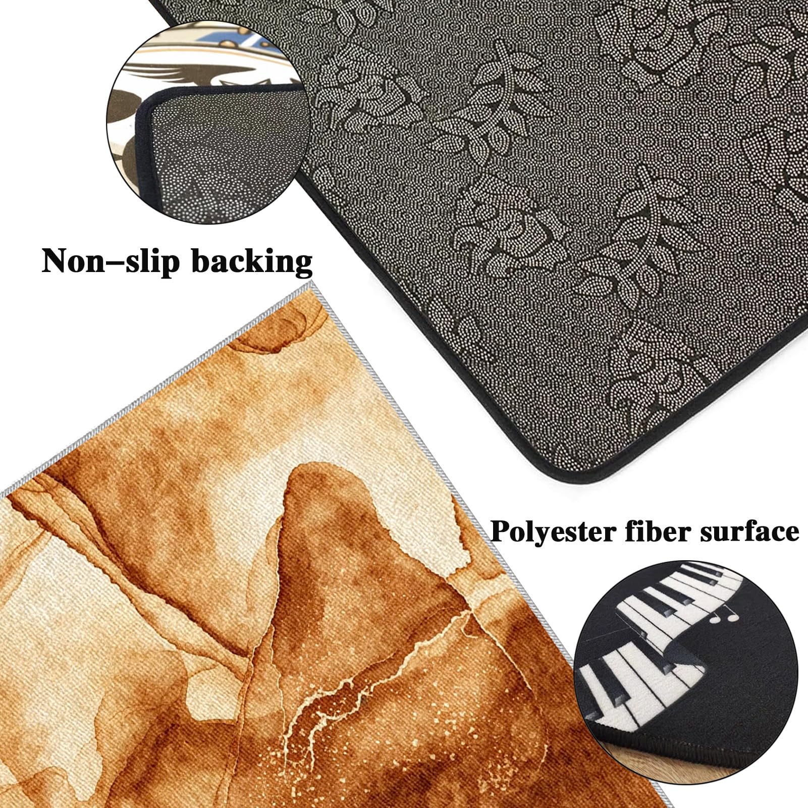 Tappeto per Batteria Acustica Tappeto a Tamburo Tappeti Antiscivolo Insonorizzato Tappeto Drum Coperta per Batteria Elettroniche Rullante Grancassa Strumenti Musicali Tappeto Batteria 230 x 180 cm