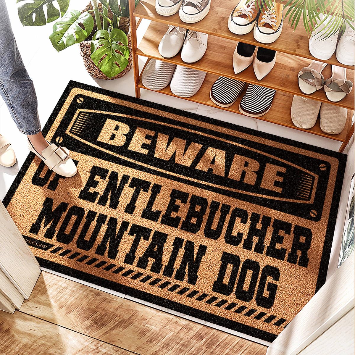 Paillasson coco Entlebucher 50x80 cm idéal pour égayer le seuil de votre porte arrière