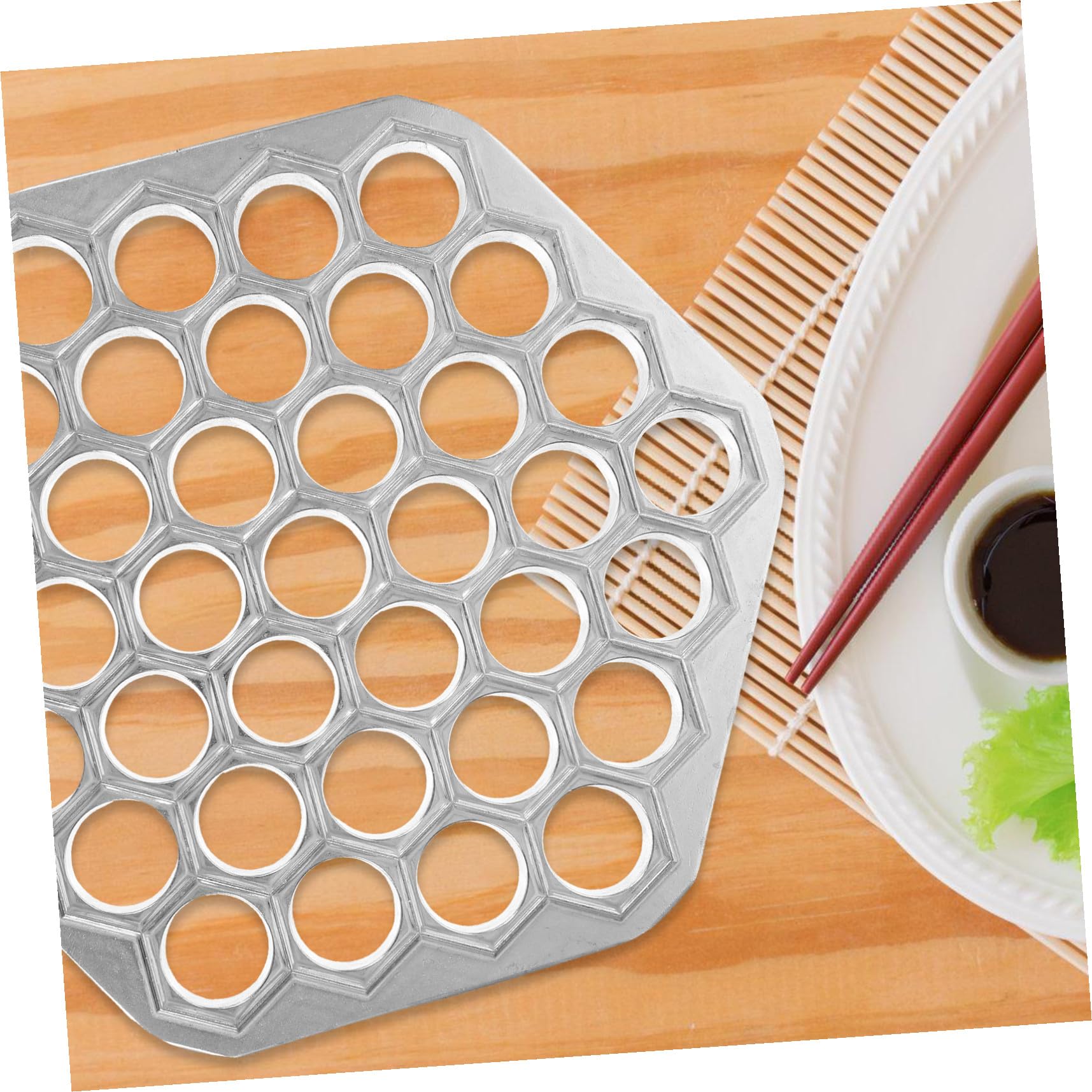 Molde para Empanadillas y Ravioles Moldeador Multiagujeros Ligero y Fácil de Limpiar Utensilio de Cocina para Hacer Pelmeni y Empanadillas Rápido y Cómodo