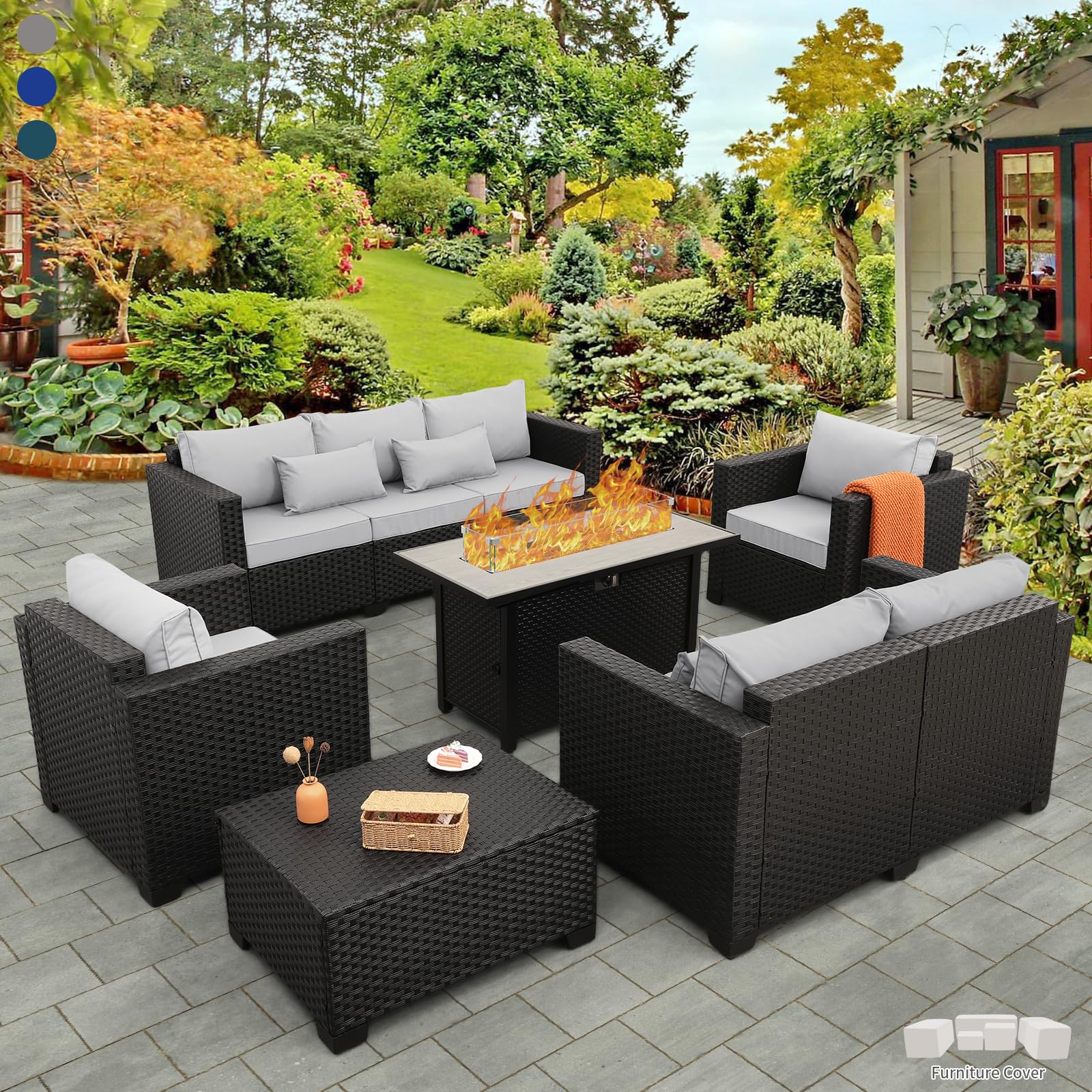 Rattaner 6-Piece Fire Pit