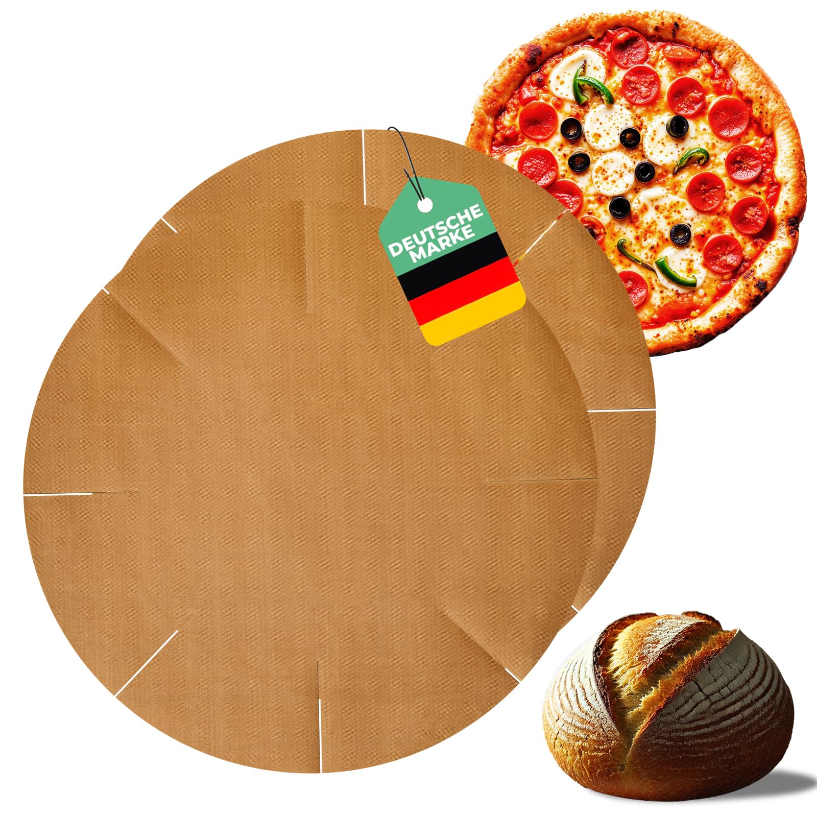 Dauerbackfolie 2er Set, Backpapier Springform, Premium Dauerbackfolie rund, Wiederverwendbar, hitzebeständig, antihaftbeschichtet, spülmaschinenfest (2-er Set Springform)