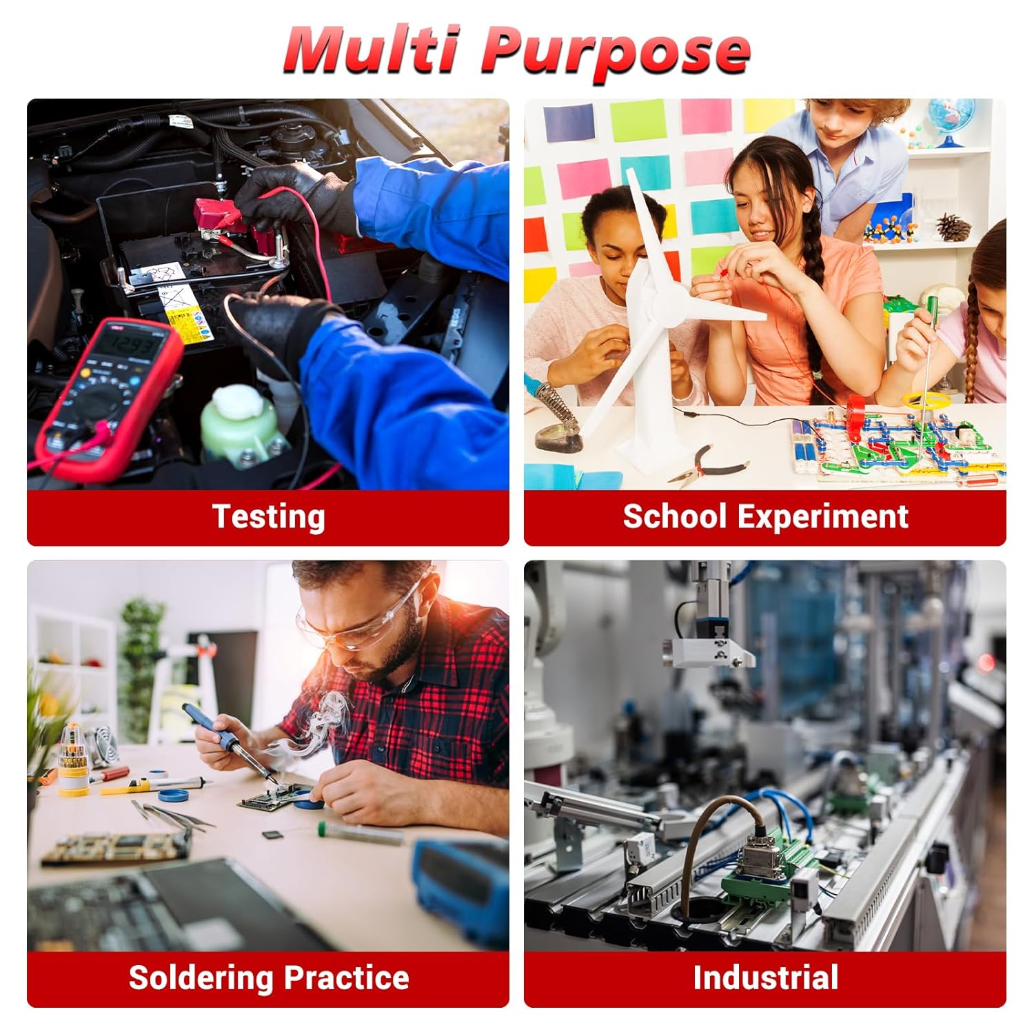 MiOYOOW Soldering Practice Kit, DIY PWM Adjustable Signal Generator Voltage Current Tester Electronics Project Kit, LED Display Multifunctional Frequency Counter Soldering Kit for Learning