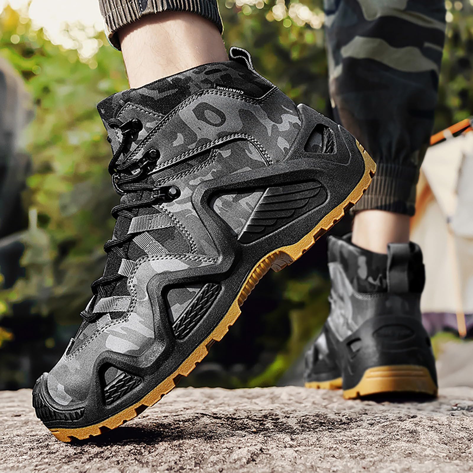 Botas de trekking para hombre, impermeables, botas de nieve, informales