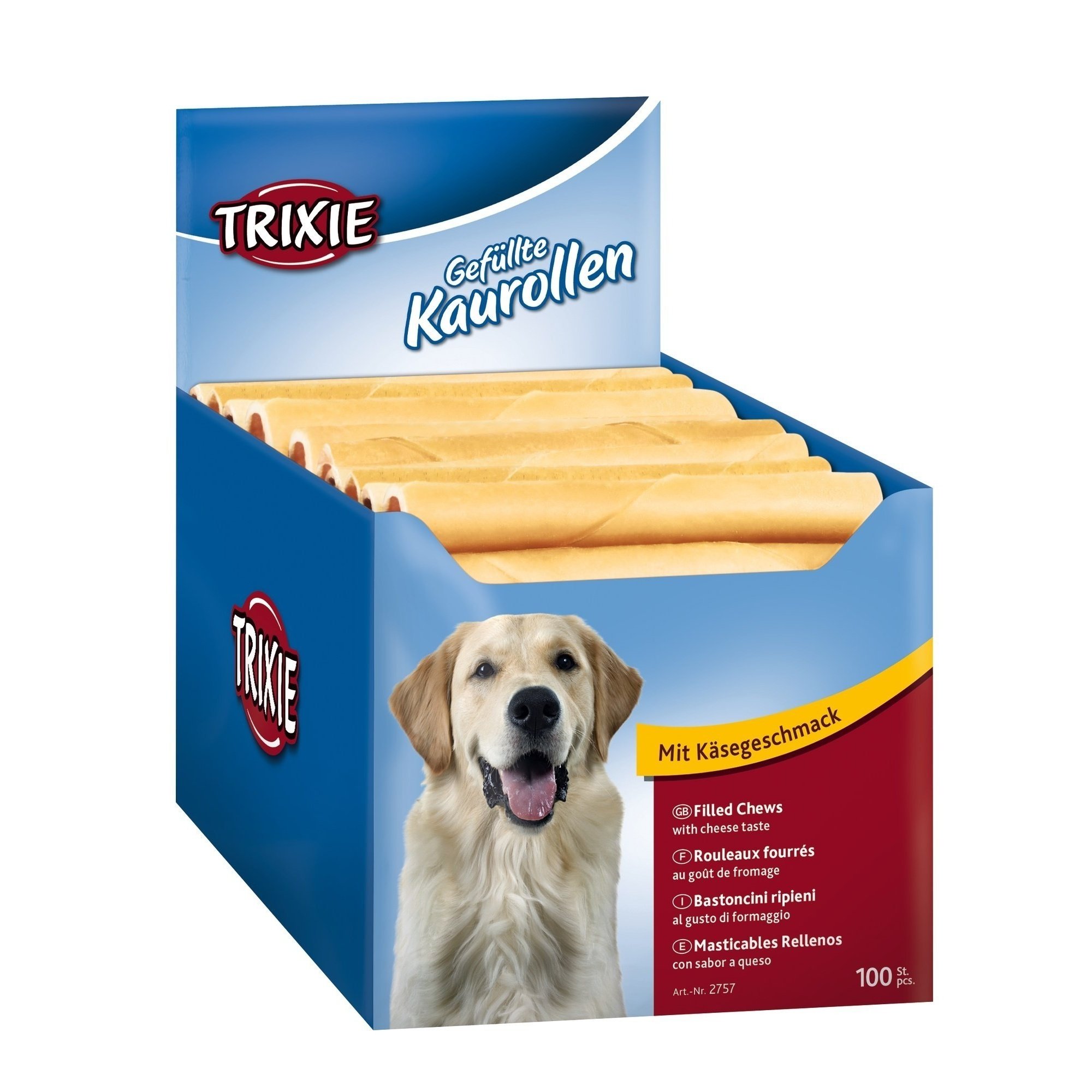 Trixie - Rollitos masticables rellenos (13 cm/Queso)