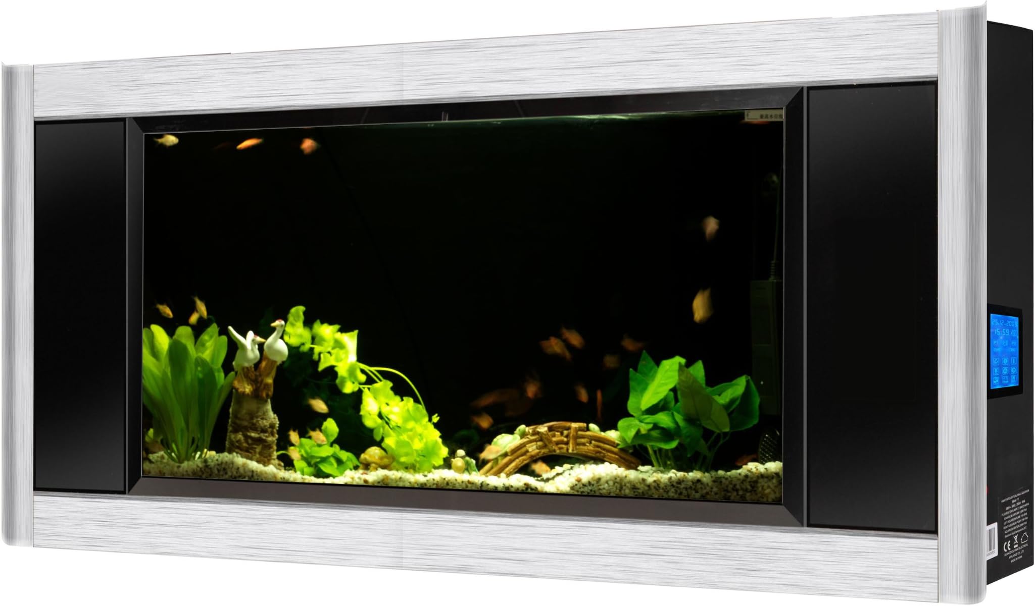 Aquavista Panoramic Wall Aquarium, Silver, 5-Feet Wide