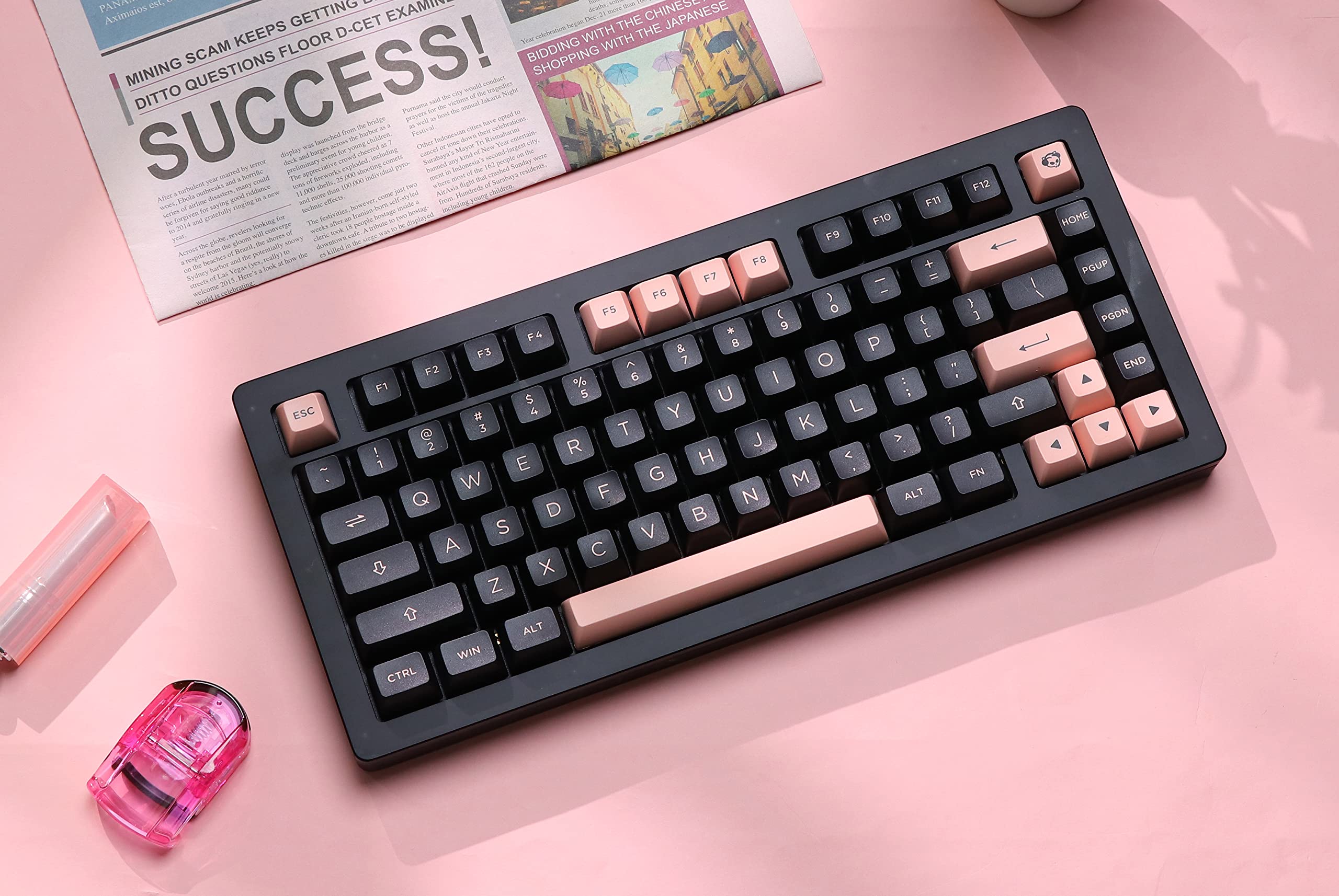 EPOMAKER AKKO ACR PRO 75S Black Pink 81 Keys Gasket Mount Hot