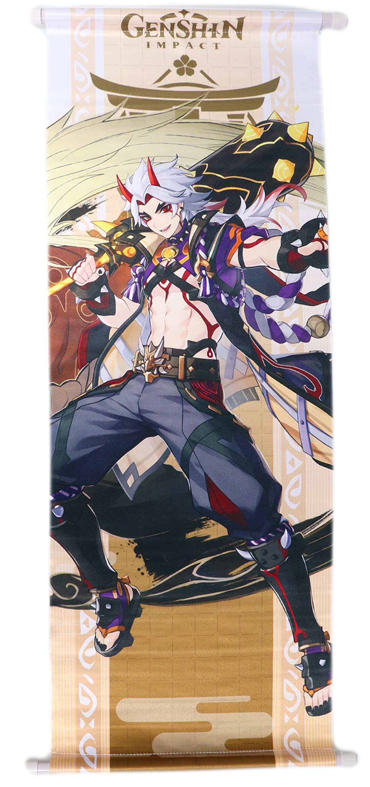 HMPAIMON Genshin Impact Character Poster Wall Scroll. 26.5" Polyester Genshin Wall Decoration (Itto)