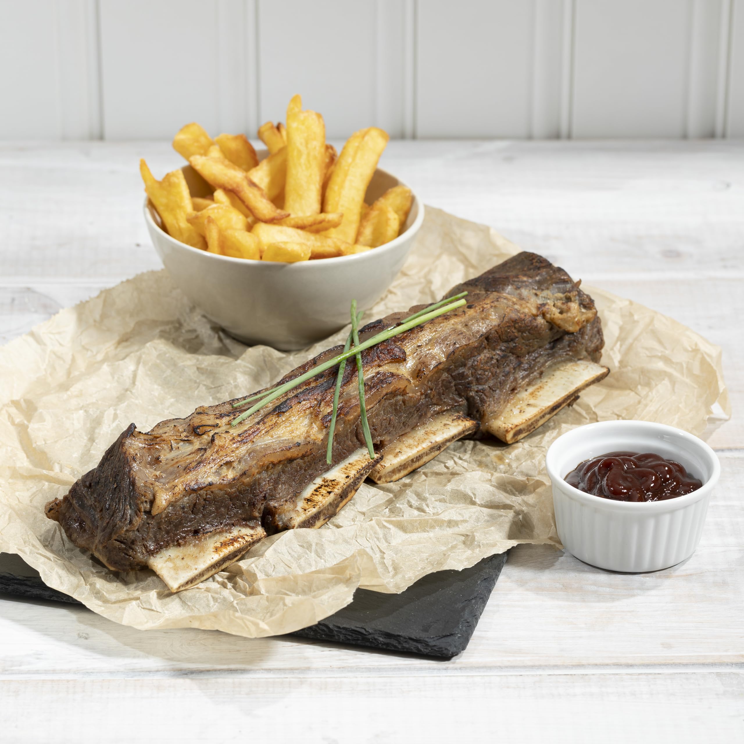 LANDPERLE Rinderrippchen Sous-Vide 3x ca. 800g | Cotes De Boeuf Sous-Vide | Rinder-Spareribs Short Ribs vakuum-gegart im eigenen Saft | BBQ-Rinderrippen | vorgegarte Beef Ribs für Grillen Barbecue (3)
