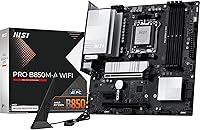 MSI PRO B850M-A WiFi mATX Motherboard: AMD Ryzen 9000/8000/7000 AM5, DDR5 8200+ OC, PCIe 5.0, M.2 Gen5, Wi-Fi 7, 5G LAN