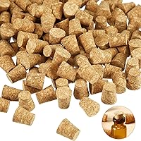Vista 1 de Jetec 350 Pieces Small Cork Stoppers Mini Tapered Cork Plugs Glass Bottles Tops for DIY Craft Projects (0.4 x 0.3 Inches)