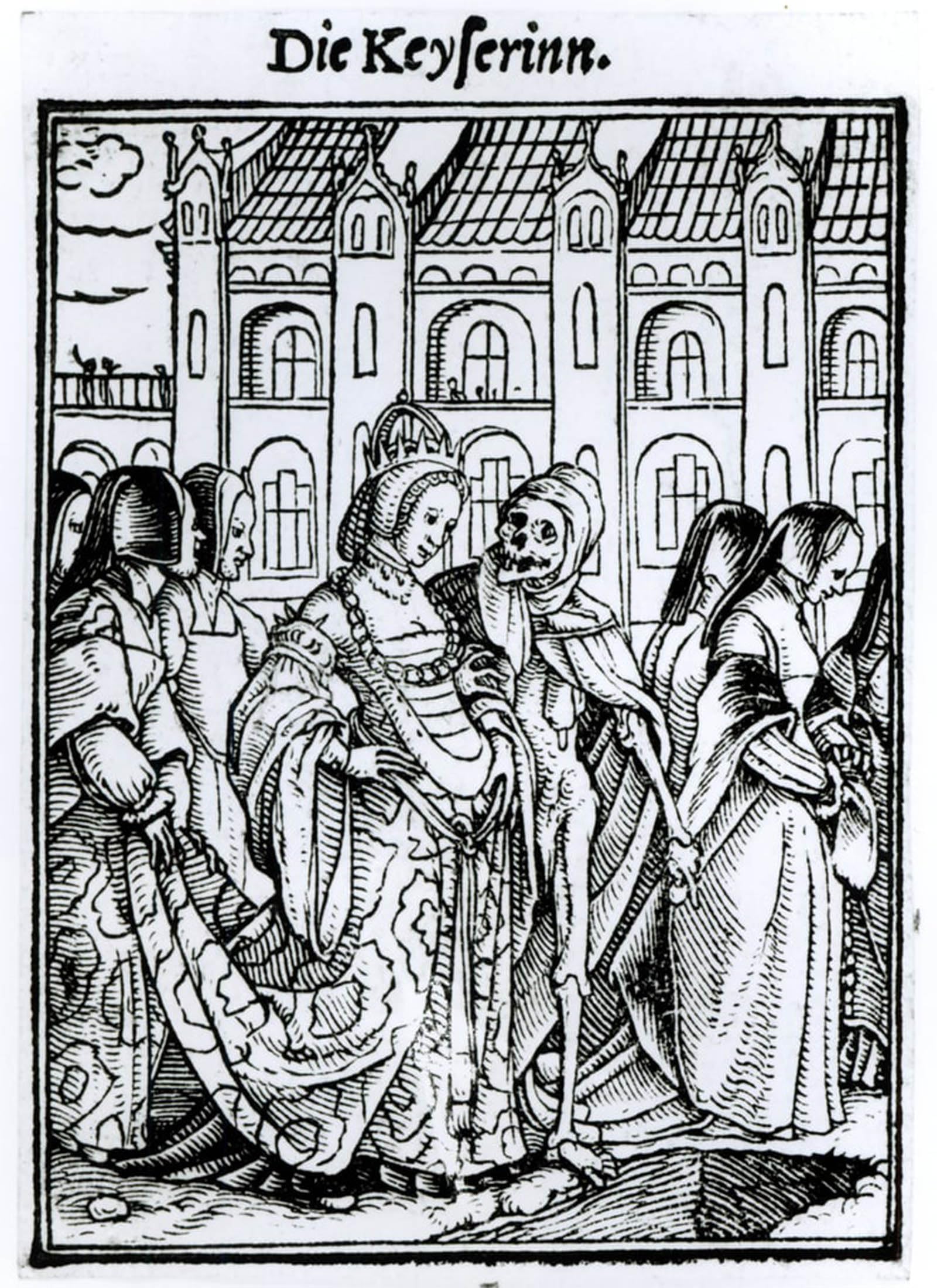POSTERIIk Vintage Art Print Images Pictures Print Death and the Empress by Hans Holbein Der Jüngere Modern Colour Posters for Office Home Decor 60x90cm