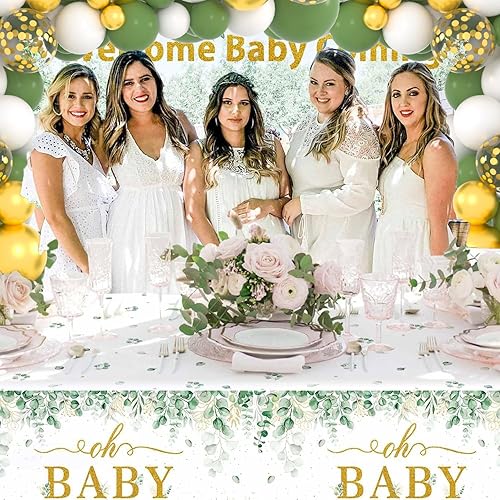 Miniatura 2 de Arco de globos de color verde salvia, blanco, dorado metálico, kit de guirnalda de globos de color verde oliva, blanco y dorado, para safari en la