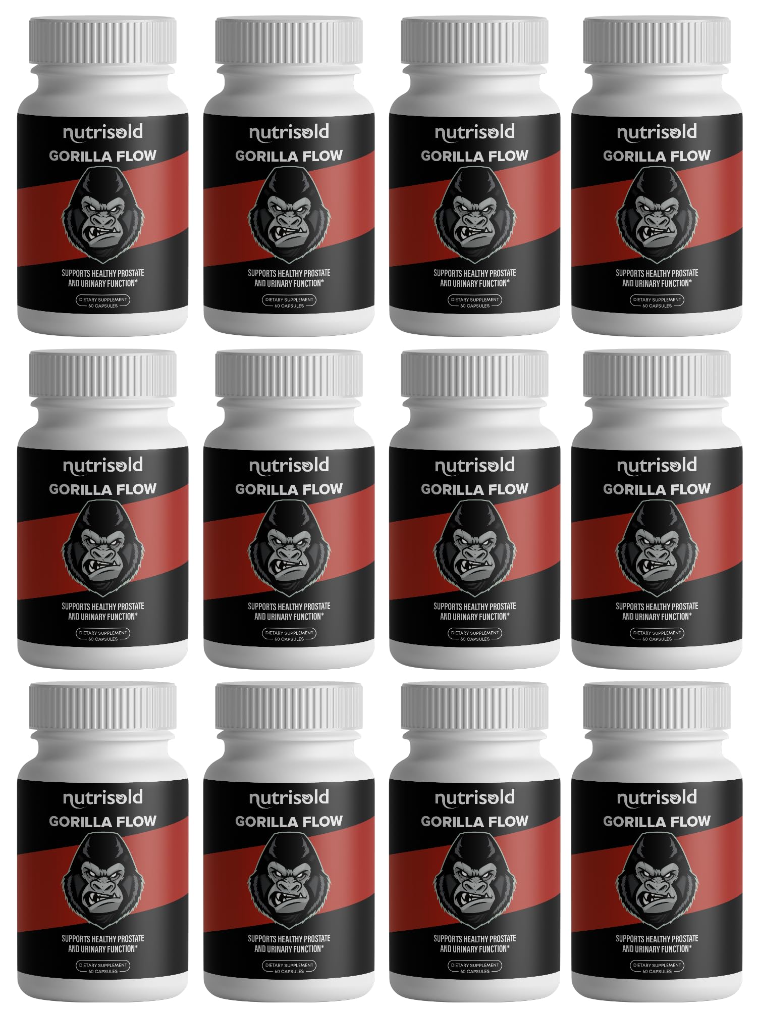 Gorilla Flow - Prostate Support Supplement for Mens Health Reduce Waking Up at Night to Urinate Promote Sleep