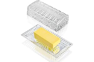 Elegant Glass Butter Dish for Countertop