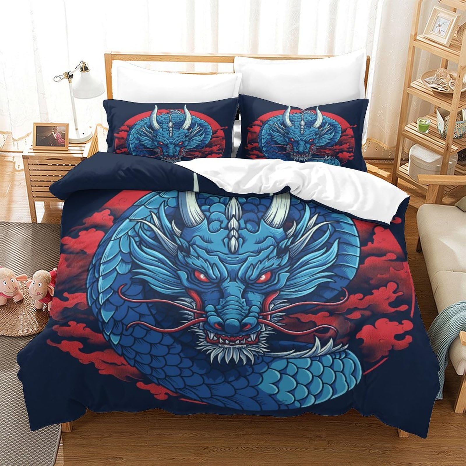 Housse de couette 260 x 220 cm anti-glissement pour un sommeil serein