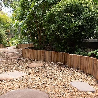 Bamboo Garden Border Flower Bed Edging Landscape Edging Garden Fence (11...
