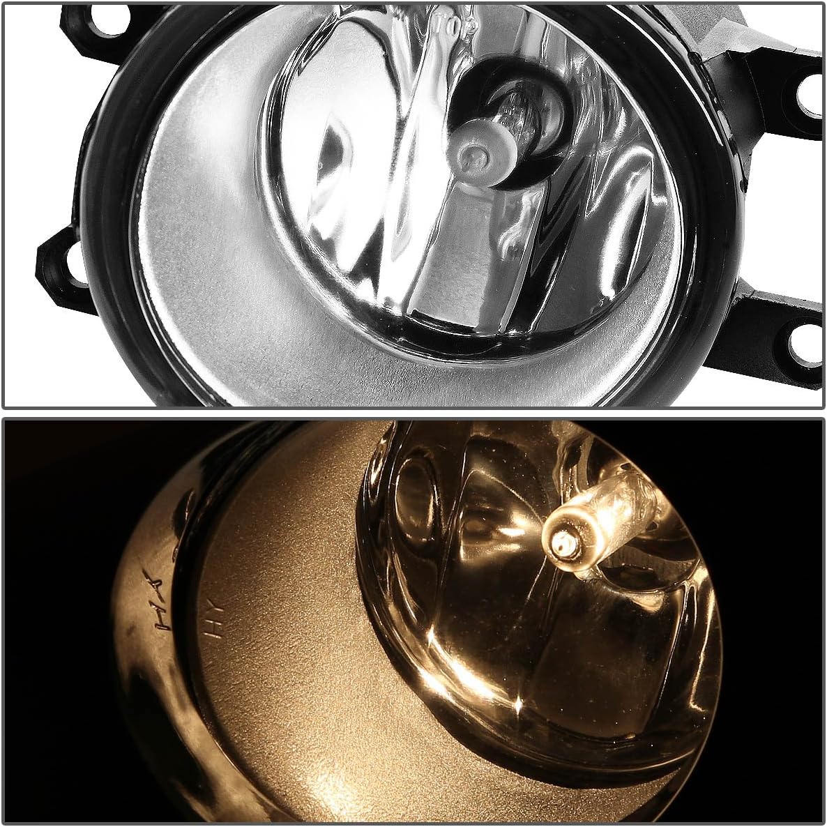 Auto Dynasty Fog Lights Assembly Compatible with 2011-2013 Corolla Front Bumper Driving Fog Lamps w/Switch and Bezel, Driver and Passenger Side, Clear Lens