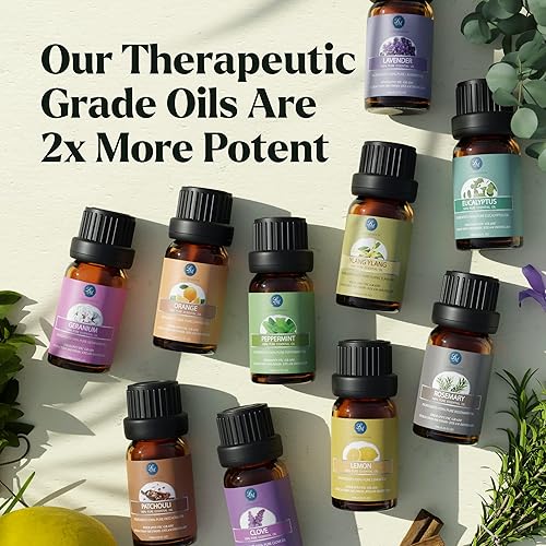 Miniatura 5 de Paquete de aceites esenciales definitivos juego de regalo de 2 x 10 con bolsa de viaje y caja de regalo - para difusor, humidificador, masaje,