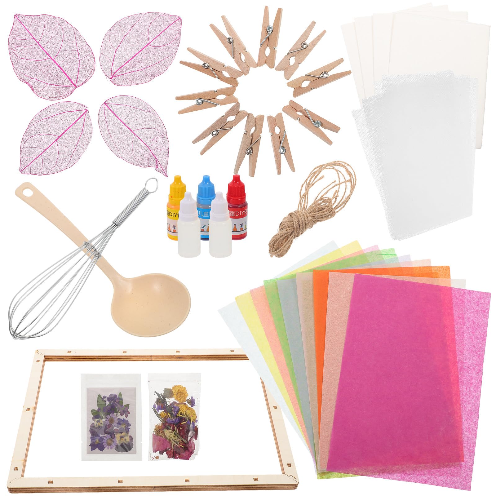 MAGICLULU Kit Fai da Te la Fabbricazione della Carta, Set Educativi Stampo e Cornice per Lavoretti Creativi e Attività Manuali, Materiali Resistenti e Riutilizzabili Colore Colore Casuale