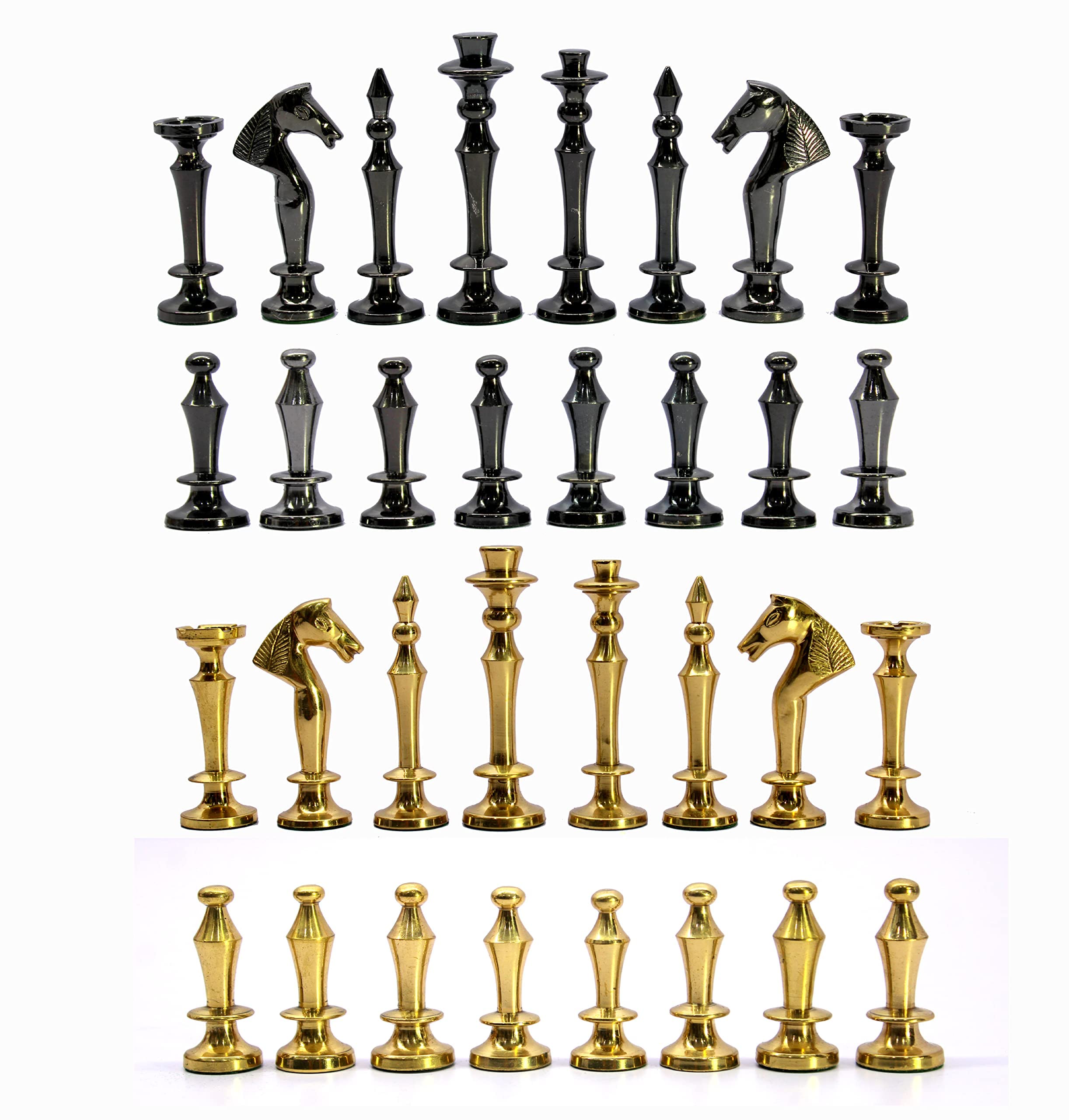 StonKraft 2.75" King Height - Collector Edition Brass Chess Pieces Pawn Chessmen Figure Figurine Pieces Coins - Appropriate Wooden & Stone Chess Boards available separately by StonKraft Brand