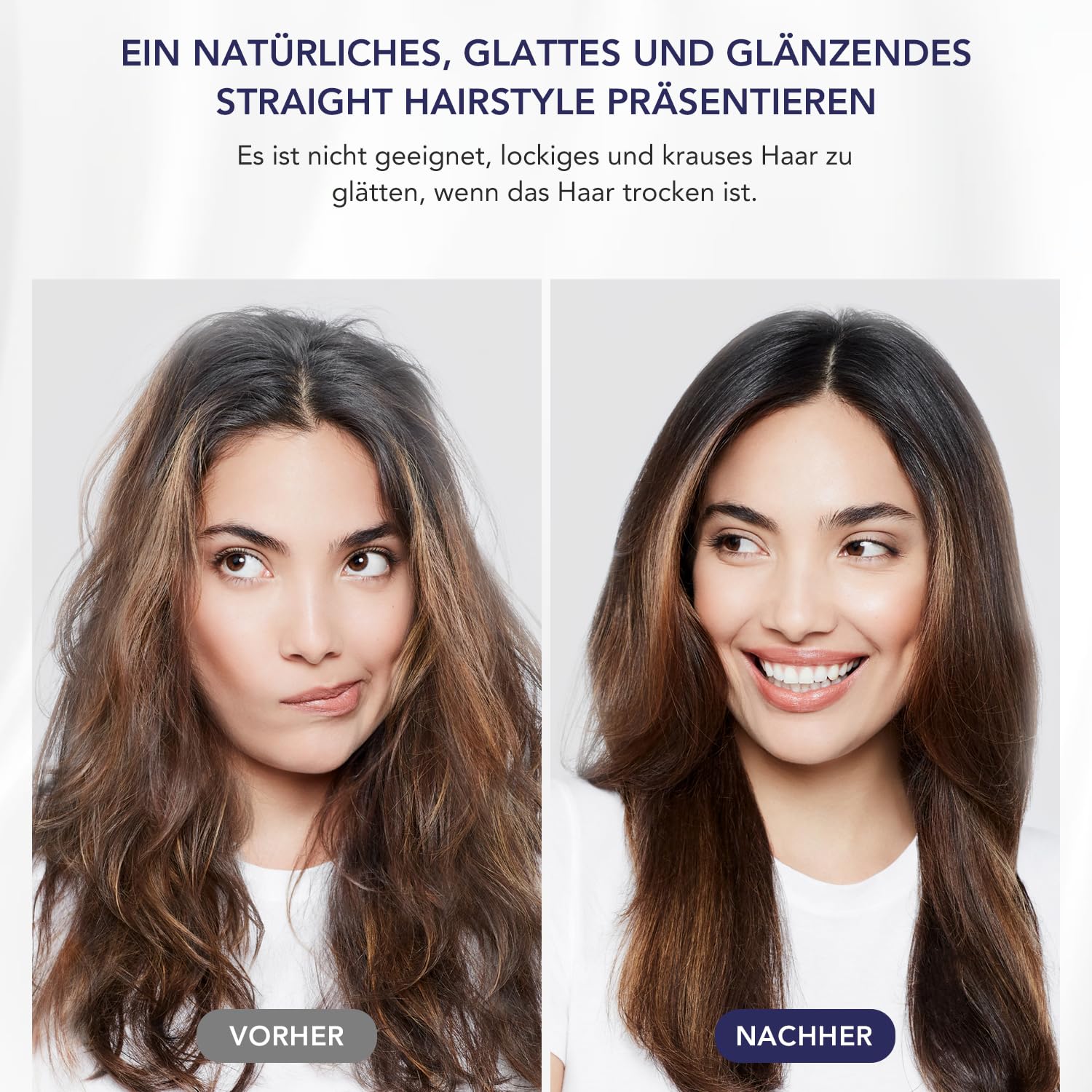 Glätteraufsätze für Dyson Airwrap mit Airflow Technologie ohne heiße Platten für sanftes Haarstyling mit weniger Schäden, Kompatibel mit HS01/HS05/HS08, Blau