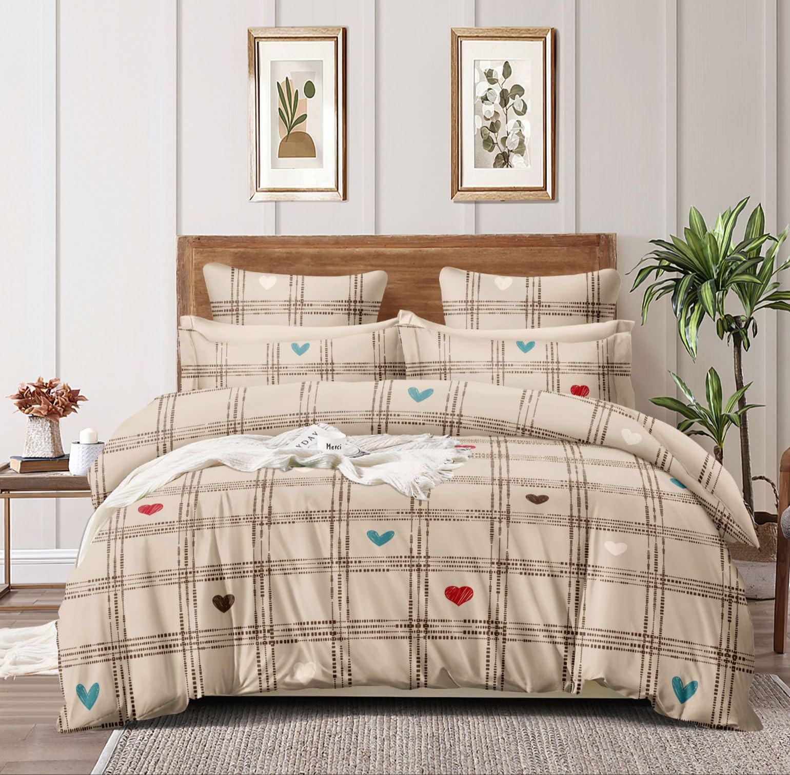 Castiqa Microfiber Supersoft Fabric King Size 90x100 inch Quilt Cover/Duvet Cover/Rajai Cover/Blanket Cover with Zipper Closure (Multifloral V)-image-21