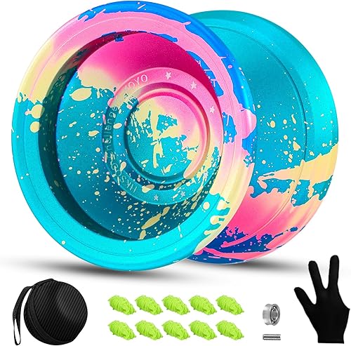 Yoyo no responde para jugadores avanzados profesionales, yoyos receptivos para niños principiantes, yoyos de metal para adultos con accesorios de yo