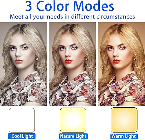 Miniatura 5 de Funda magnética con luz LED para selfie para iPhone 13 Pro Max, recargable, portátil, anillo de luz para selfie, maquillaje, Tiktok, transmisión en