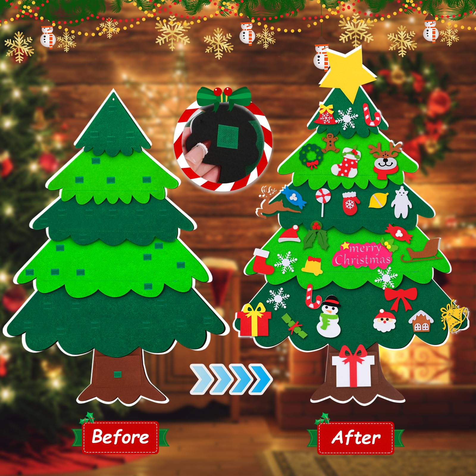 Sapin de Noël en Feutre, DIY Arbre de Noël, Sapin Feutrine a Decorer Sapin de Noël en Feutre, DIY Arbre de Noël, Sapin Feutrine a Decorer