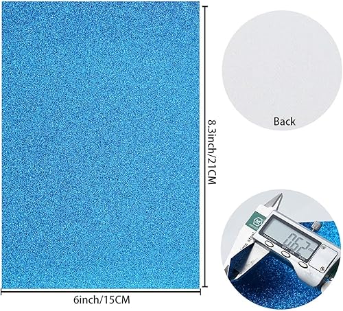 Miniatura 3 de Hojas de tela de piel sintética con purpurina de 32 colores de 8 x 6 pulgadas para lazos de cuero, aretes, fabricación de joyas, costura,