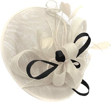 Sinamay Big Disc Saucer Fascinator Hat 