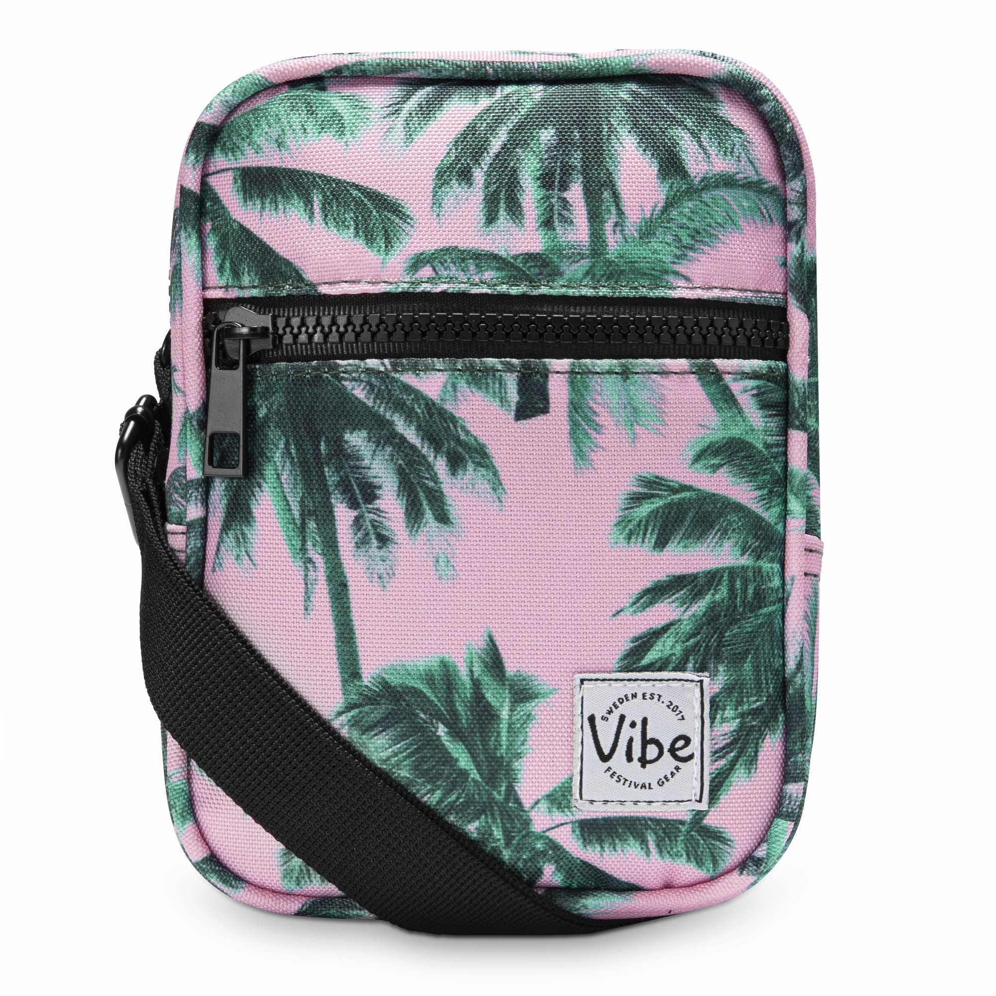 Vibe Festival Gear Small Crossbody Sling Bag for Women Men 5in1 Multi-Use from (rPET) Recycled Polyester Belt Bag Cross Body Backpack Fanny Pack Purse