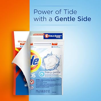 Tide Laundry Detergent Pods, Free & Gentle, 81 Count (Pack of 1)