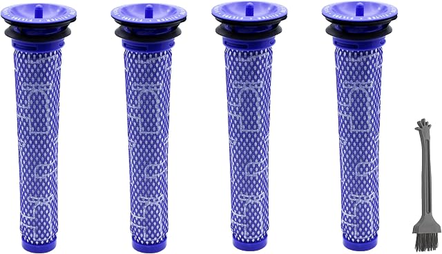 KENSHIRE V7 V8 Pre-filters 4 Pack compatible for Dyson DC58, DC59, V6 filter, V7, V8 filter Replacements Part # 965661-01 for Dyson cordless vacuums