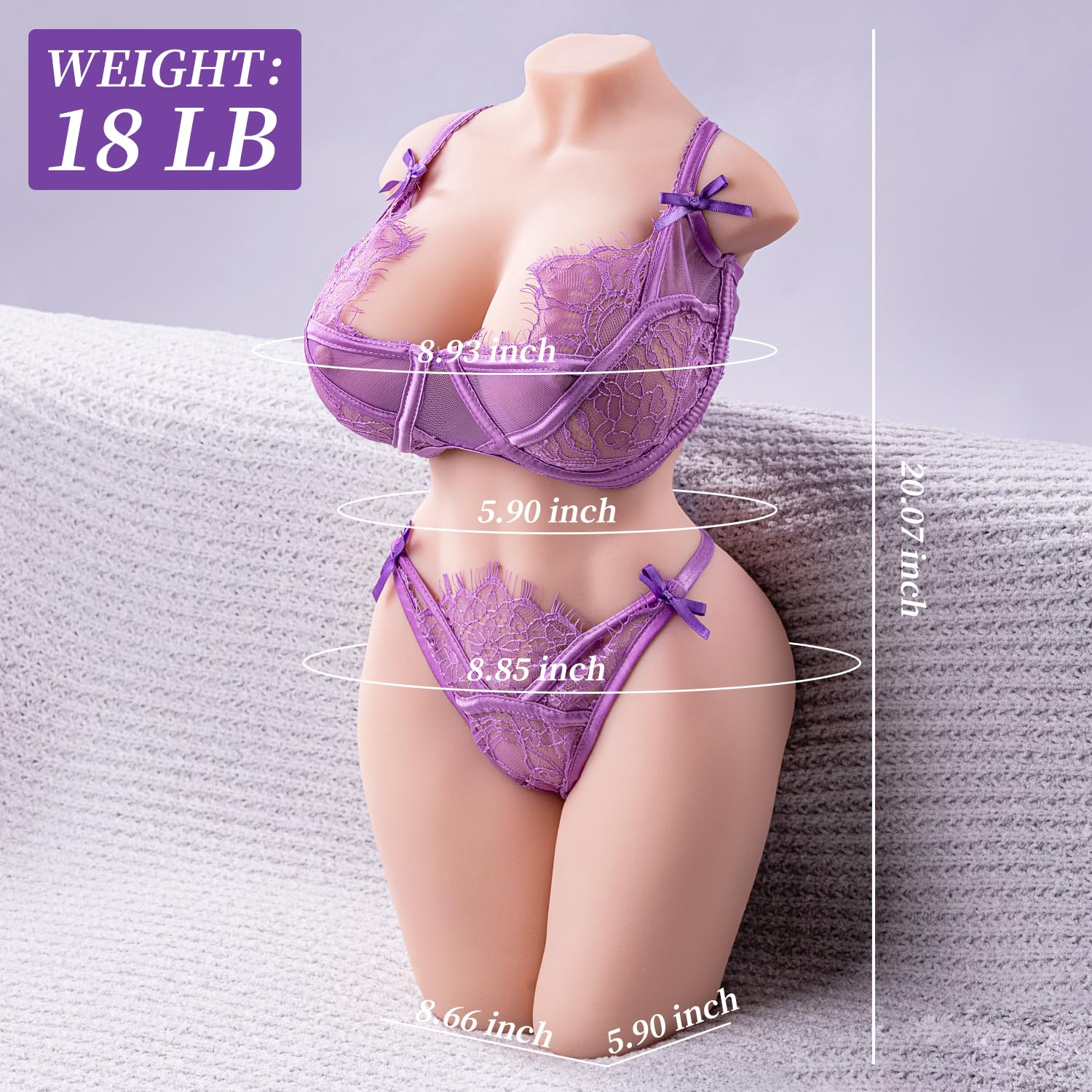 Amazon.com: 18lb Realistic Sex Doll Adult Sex Toy with 2 Channel Vaginal  Anal, 3 in 1 Scaled-Down Female Torso Doll Soft Gel Breasts Big Boobs,  Pussy Ass Male Masturbator Sex Toy for