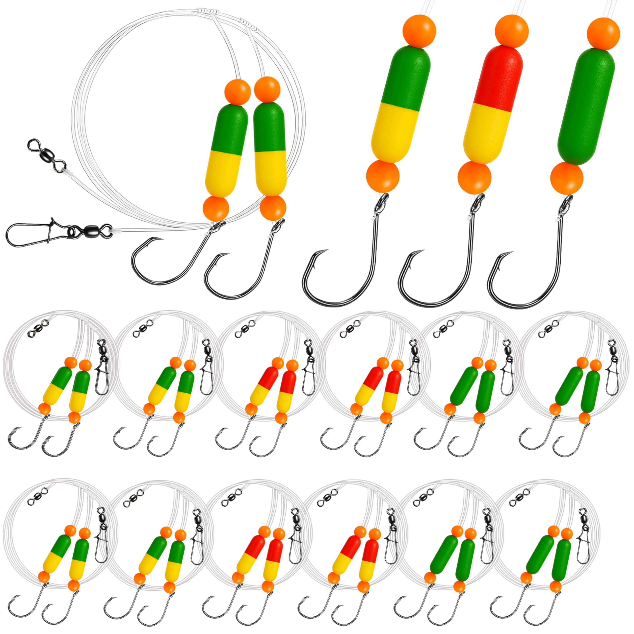 Snapklik.com : Pompano Rig Saltwater Surf Fishing Rigs 12 Pack Double ...