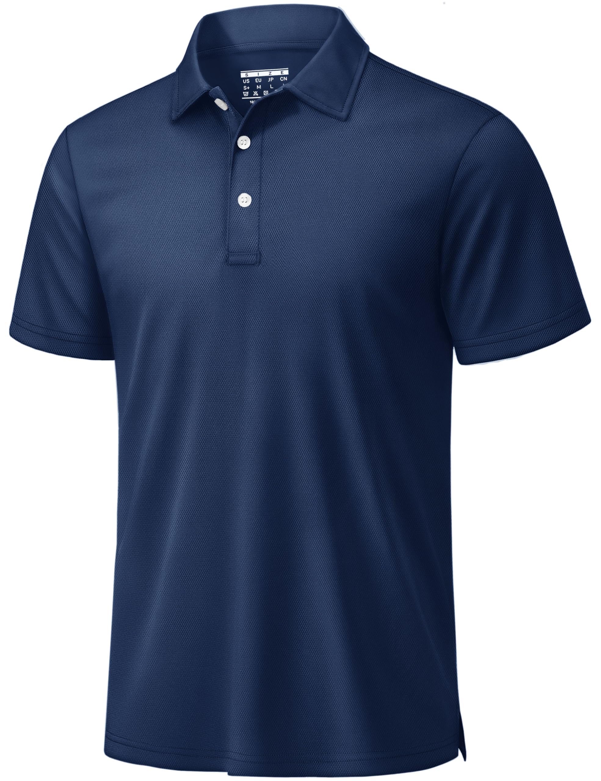 TACVASEN Poloshirt Herren Kurzarm Sommer Polo Shirt Männer Golf Polohemd Atmungsaktiv Funktionsshirt Basic Sport Shirt