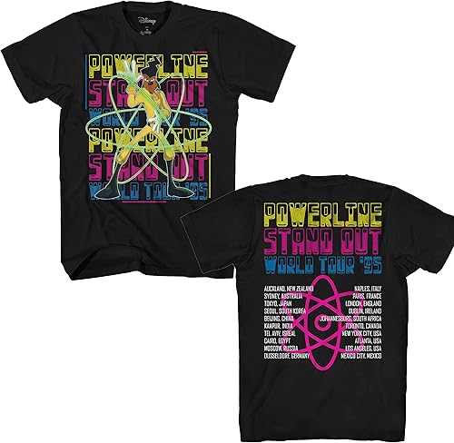 Disney Goofy Movie Powerline Legit Stand Out Tour - Camiseta para adulto