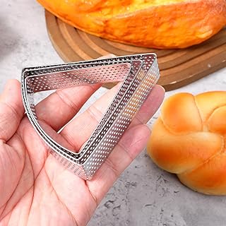 Scone Cutter Set of 3 (2.7, 3.1, 3.5 Inch) Stainless Steel Triangle Geometric Frame Plaque Cookie Cutters Triangle Shape Cookie Cutter Set for Scones, Pastries, Desserts