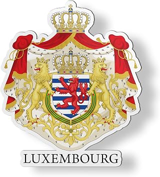 Luxembourg Coat of Arms Magnet | Travel Souvenir for Car Fridge Locker Metal Door - 4"