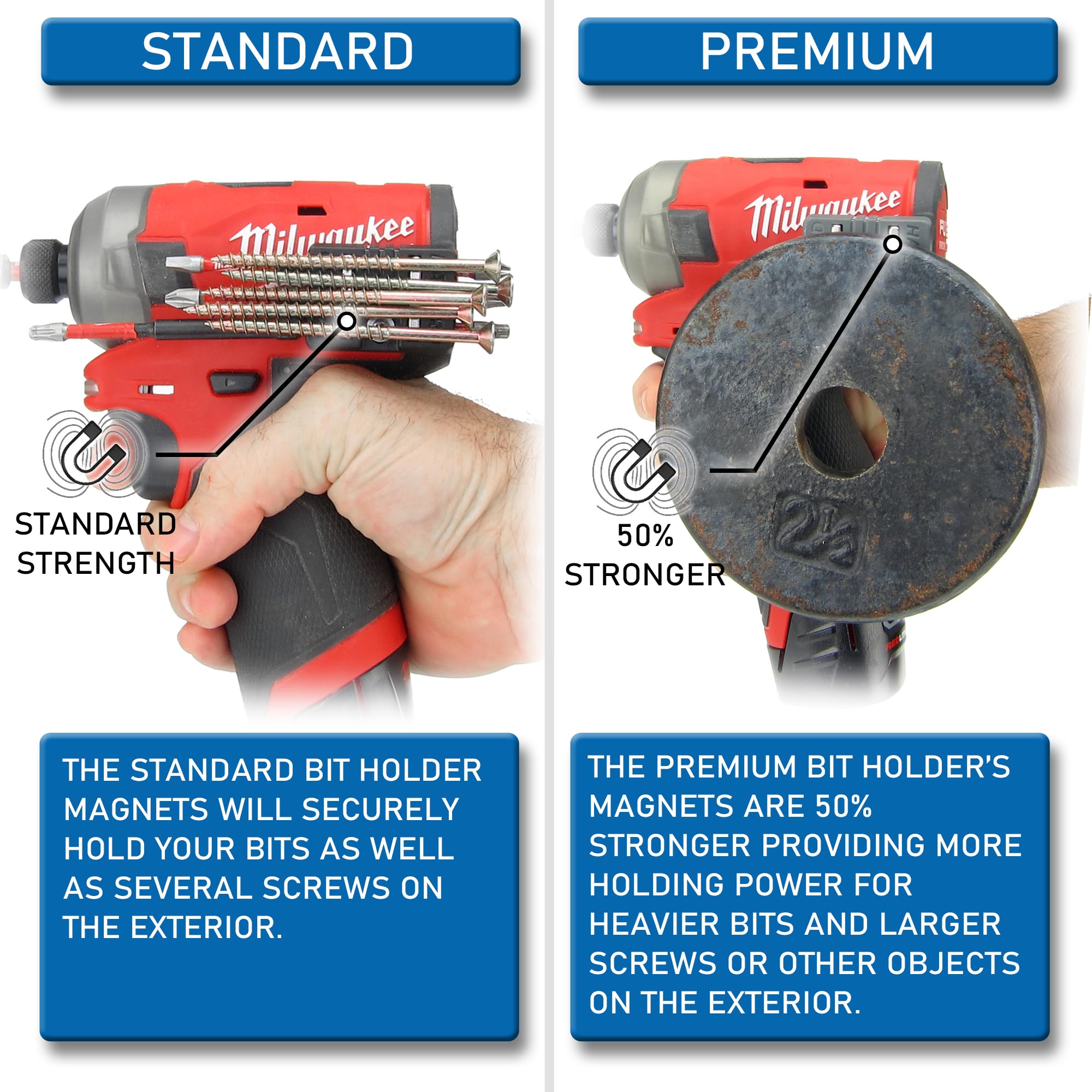 Milwaukee M12 Bit Holder 2 Pack - Quick Mount -3 Milwaukee M12 Bit Holder 2 Pack - Quick Mount -3