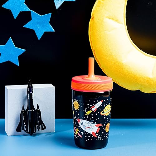 Miniatura 2 de Zak Designs Kelso - Vasos para niños pequeños para viajes o en casa, vaso de acero inoxidable aislado al vacío de 12 onzas con diseño a prueba de