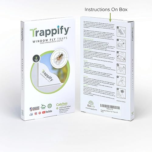 Vista 17 de Trappify Trampa para moscas para interiores: trampas para moscas de ventana para el hogar Trampas para moscas de frutas para interiores, trampas