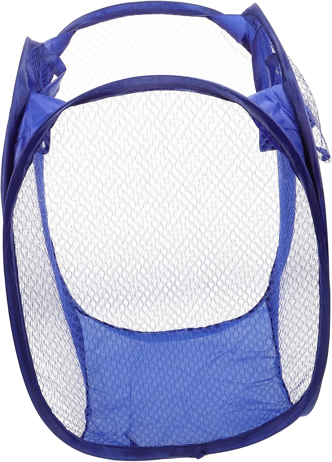 Garneck Foldable Mesh Laundry Hamper Basket for College Pink Breathable Dirty Clothes Storage Side Pocket Easy to Carry for Spaces and Camping